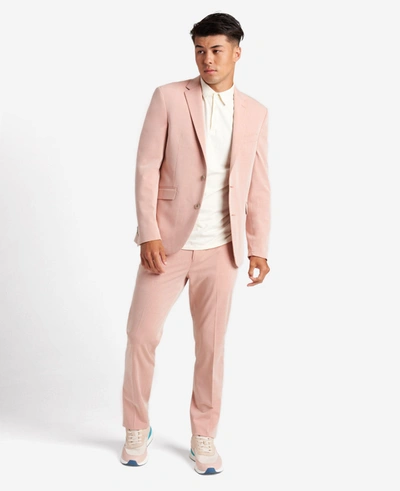 Shop Kenneth Cole Stretch Slim-fit Nested Suit In Coral