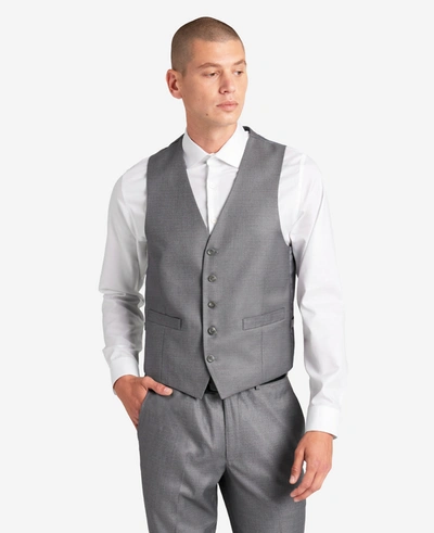 Kenneth Cole Ready Flex Slim-fit Suit Separate Vest In Light Grey