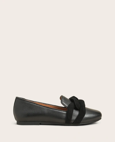 Shop Gentle Souls Eugene Leather Chain Detail Loafer Flat In Black