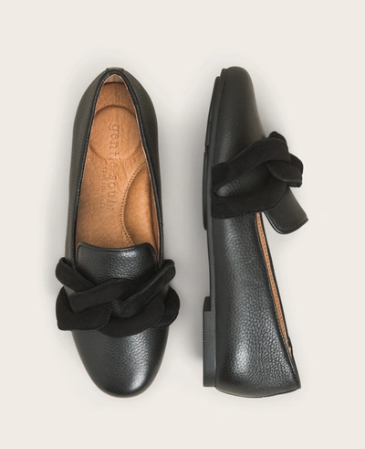 Shop Gentle Souls Eugene Leather Chain Detail Loafer Flat In Black