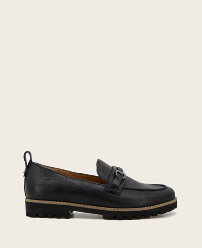 Gentle Souls Women's Eugene Lug Bit Buckle Loafer Flats In Black