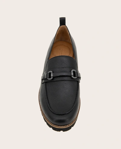 Gentle Souls Women's Eugene Lug Bit Buckle Loafer Flats In Black