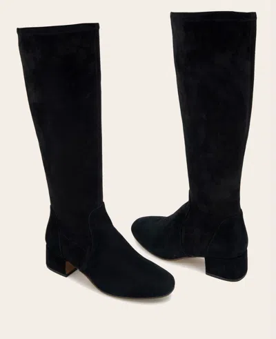 Gentle Souls Women's Ella Stretch Block Heel Boots In Black
