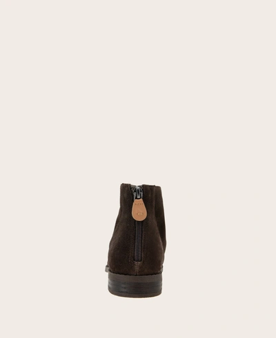 Gentle Souls Emma Suede Zip Bootie In Chocolate