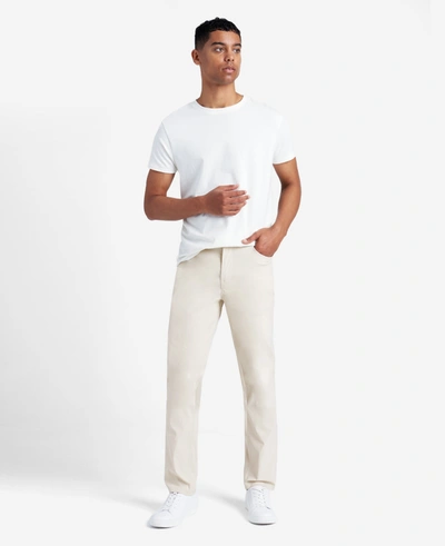 Kenneth Cole Water-resistant Flexible 5-pocket Pant In Off White