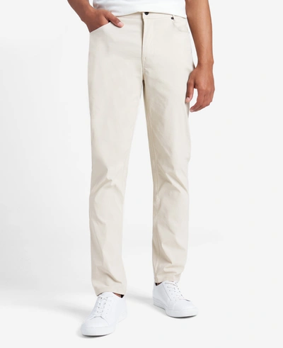 Kenneth Cole Water-resistant Flexible 5-pocket Pant In Off White