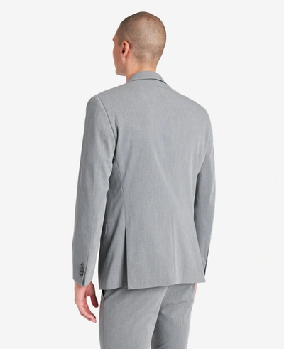 Kenneth Cole Slim-fit Stretch Suit Separate Jacket In Light Grey