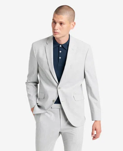 Shop Kenneth Cole Slim-fit Suit In Silver