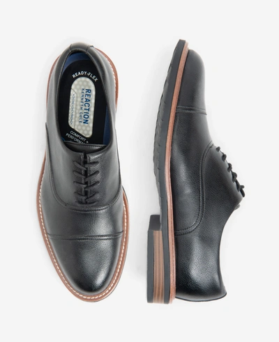 Reaction Kenneth Cole Klay Cap Toe Oxford Shoe With Flex In Black