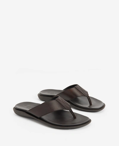 Shop Kenneth Cole Sand Leather Thong Sandal In Brown