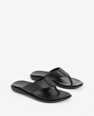 Shop Kenneth Cole Sand Leather Thong Sandal In Black