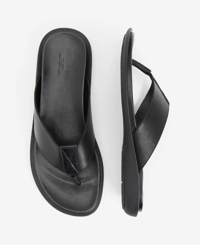Shop Kenneth Cole Sand Leather Thong Sandal In Black