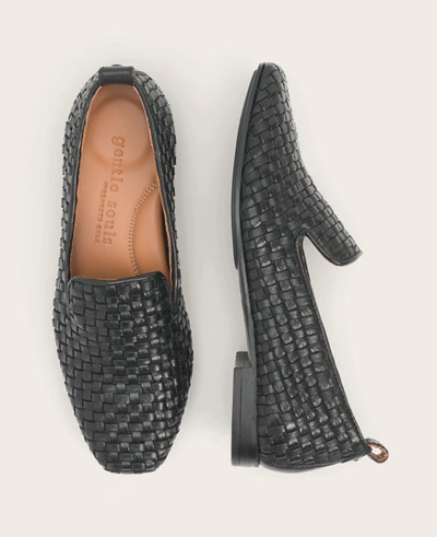 Shop Gentle Souls Morgan Woven Loafer In Black
