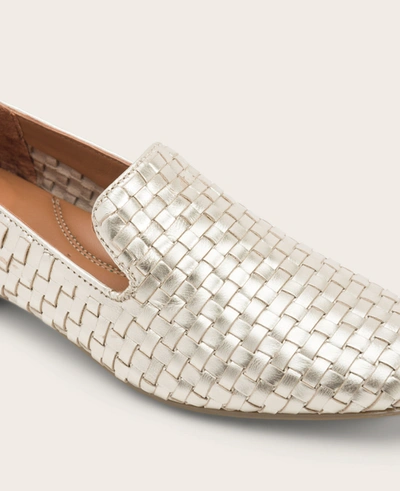 Shop Gentle Souls Morgan Woven Loafer In Soft Gold