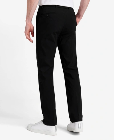 Kenneth Cole Stretch Twill Regular-fit Flex Waistband Flat-front Pant In Black