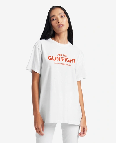 Kenneth Cole Site Exclusive! Join The Gun Fight T-shirt In White