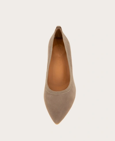 Gentle Souls Women's Dionne Block Heel Pointy Toe Pumps In Mushroom