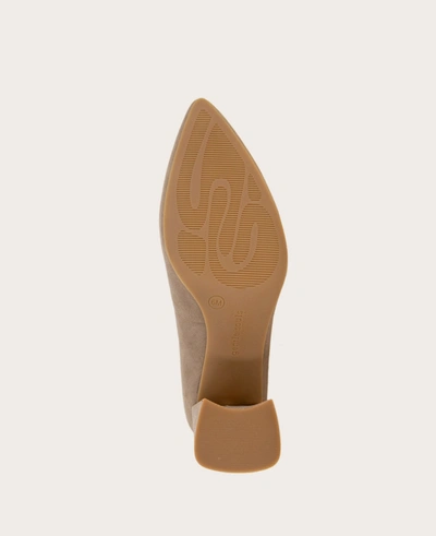 Gentle Souls Women's Dionne Block Heel Pointy Toe Pumps In Mushroom