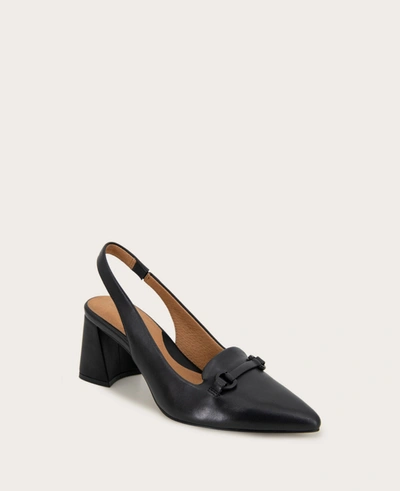 Gentle Souls Dionne Leather Slingback Heel In Black