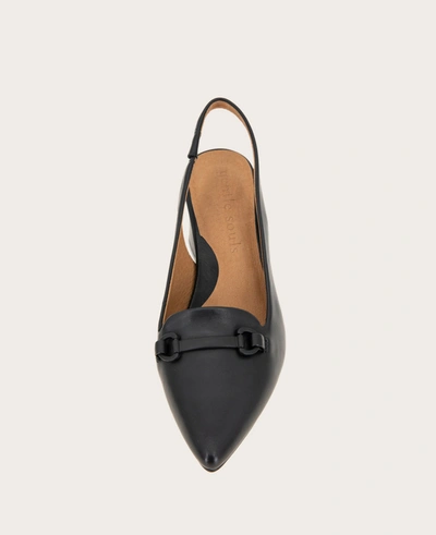 Gentle Souls Dionne Leather Slingback Heel In Black
