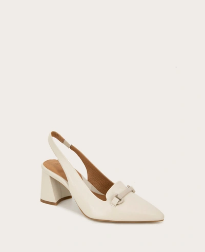 Gentle Souls Women's Dionne Pointed-toe Block-heel Slingback Pumps In Stone
