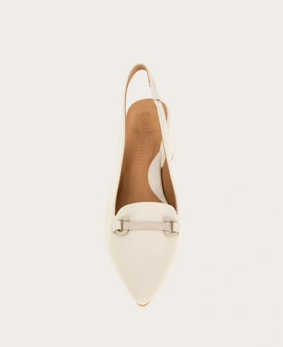 Gentle Souls Women's Dionne Pointed-toe Block-heel Slingback Pumps In Stone