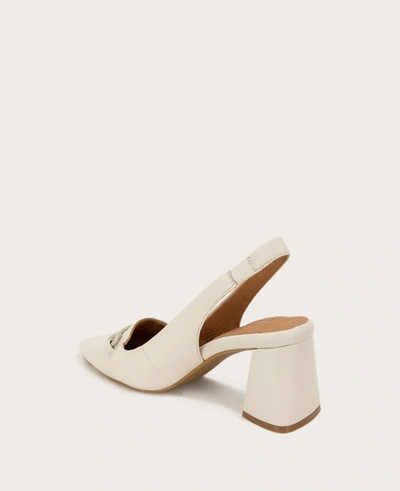 Gentle Souls Women's Dionne Pointed-toe Block-heel Slingback Pumps In Stone