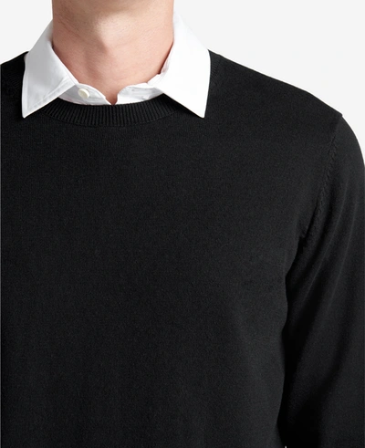 Kenneth Cole Crew Neck Pullover Knit In Black