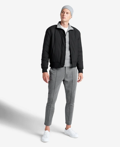 Kenneth Cole Reversible Sherpa Bomber Jacket In Black