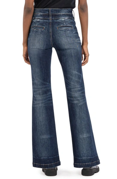 Shop Kut From The Kloth Ana Double Waistband High Waist Flare Jeans In Queen