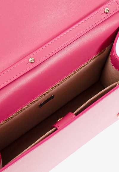 Dolce & Gabbana Dg Leather Flap Crossbody Bag In Pink