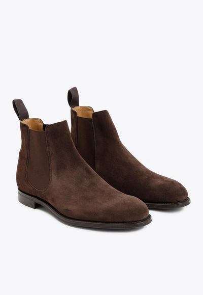 Shop Church's Amberley Suede Chelsea Boots In Brown