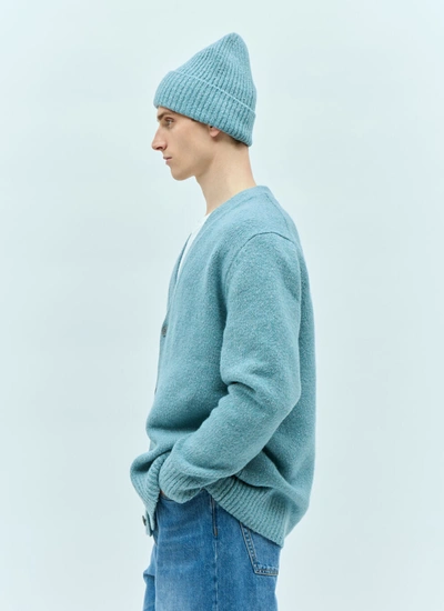 Shop Acne Studios Men Wool Blend Cardigan In Blue