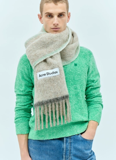 Shop Acne Studios Men Wool Mohair Scarf In Cream