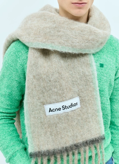 Shop Acne Studios Men Wool Mohair Scarf In Cream