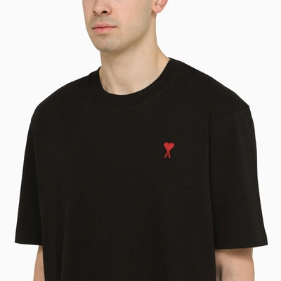 Shop Ami Alexandre Mattiussi Ami Paris Ami De Coeur Black Oversize T-shirt Men
