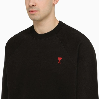 Shop Ami Alexandre Mattiussi Ami Paris Ami De Coeur Black Sweatshirt Men