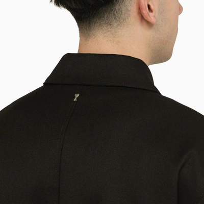Shop Ami Alexandre Mattiussi Ami Paris Ami De Coeur Black Wool Jacket Men