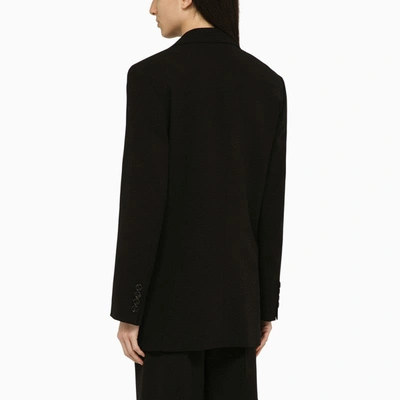 Shop Ami Alexandre Mattiussi Ami Paris Black Single-breasted Jacket In Wool Women