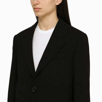 Shop Ami Alexandre Mattiussi Ami Paris Black Single-breasted Jacket In Wool Women