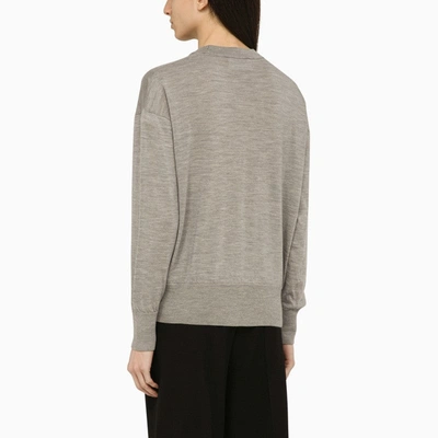 Shop Ami Alexandre Mattiussi Ami Paris Grey Wool Ami De Coeur Sweater Women In Gray