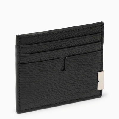 Shop Burberry Black Leather B Cut Card Case Men