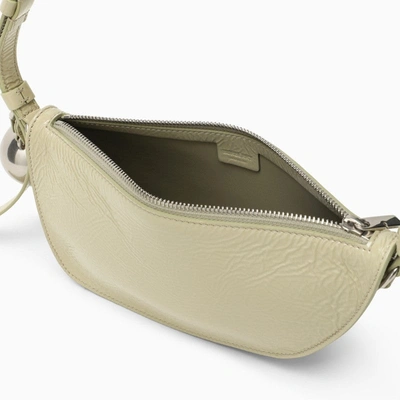 Burberry Patent Leather Shield Sling Shoulder Bag With Silver-tone Ch In Green