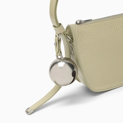 Burberry Patent Leather Shield Sling Shoulder Bag With Silver-tone Ch In Green