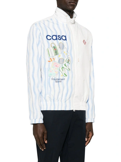 Shop Casablanca Men Equipement Sportif Lightweight Jacket In White