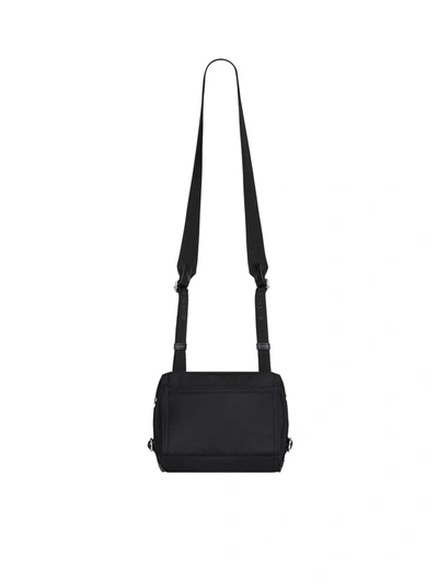 Shop Givenchy Men Small Pandora Bag In Nylon In Black