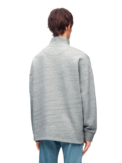 Shop Loewe Men Turtleneck Sweatshirt In Gray