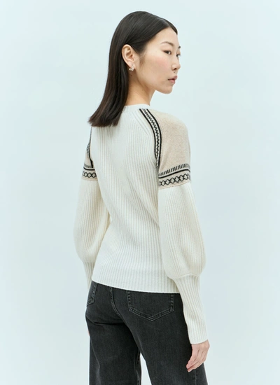 Shop Max Mara Women Feminine Wool And Cashmere Sweater In White