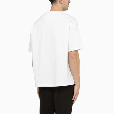 Shop Prada White Logoed Crew-neck T-shirt Men