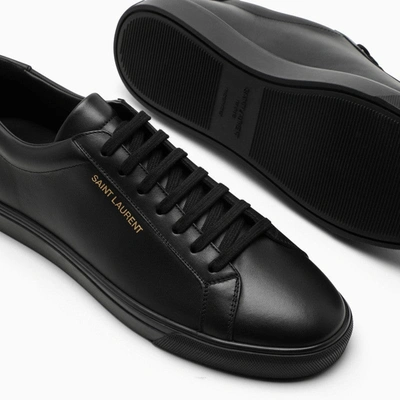 Shop Saint Laurent Andy Low-top Sneakers In Black Leather Men